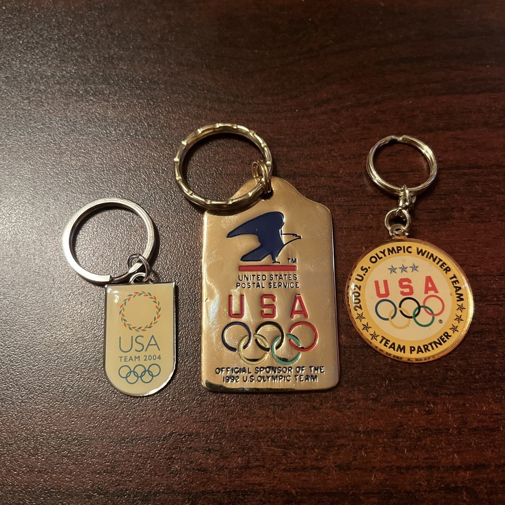 Lot‎ Of 3 Olympic Keychains USPS Athens Salt Lake City Barcelona